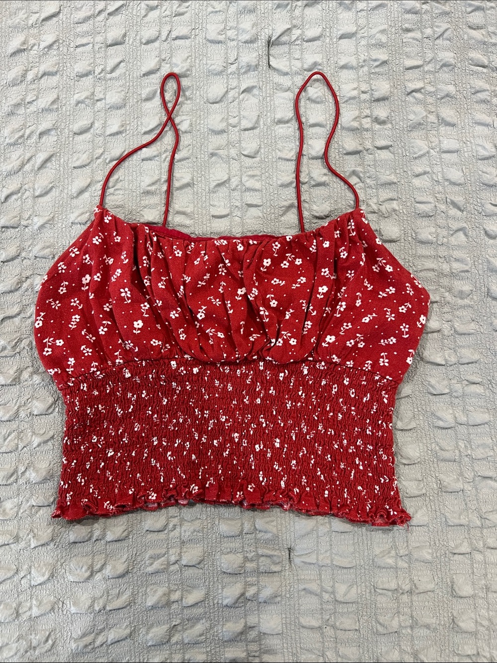 La Hearts Red Floral Girly Cami